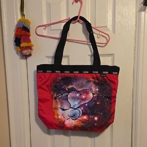 NWOT Snoopy Galaxy LESPORTSAC X PEANUTS Tote Bag